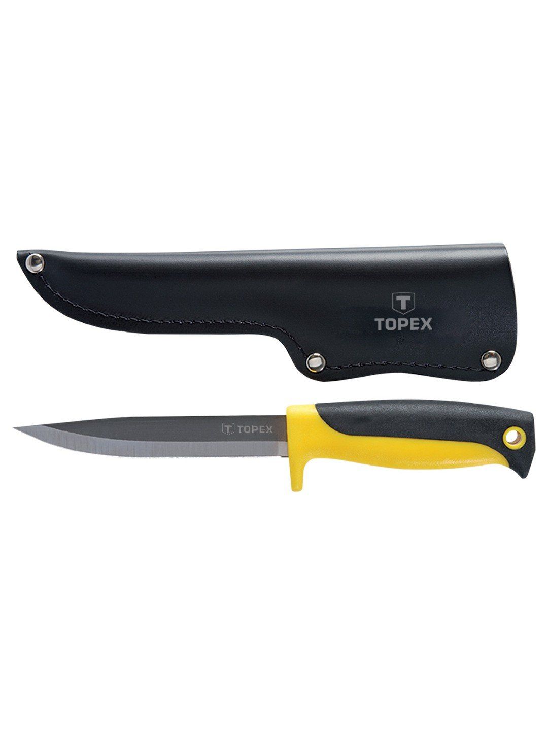 Fast baldes kniv med hylster Topex 98Z103; 120 mm