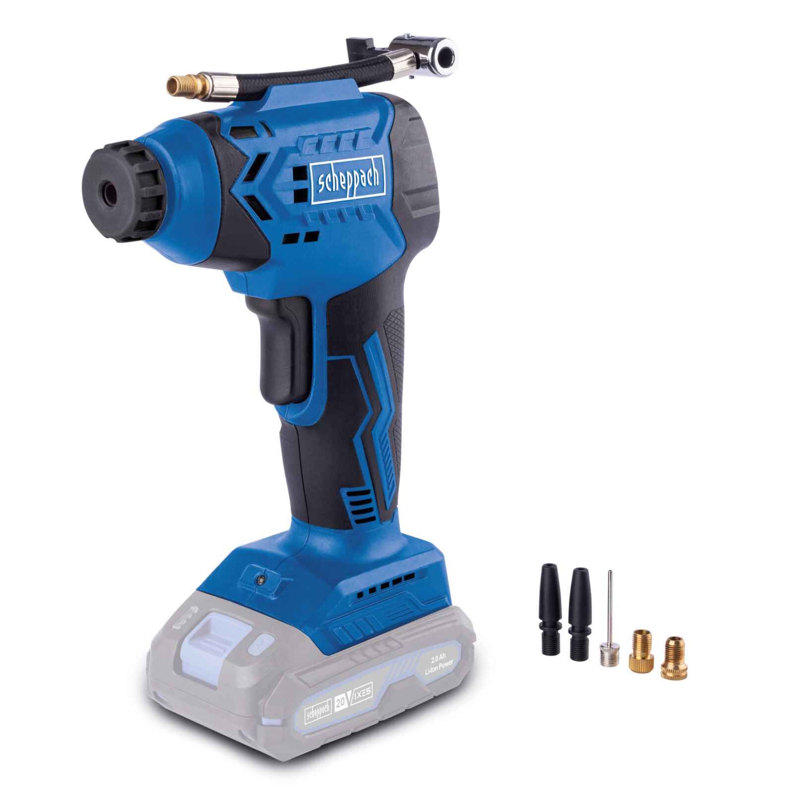 Trådløs luftpumpe Scheppach C-AC20-X; 20 V (uden batteri og oplader)