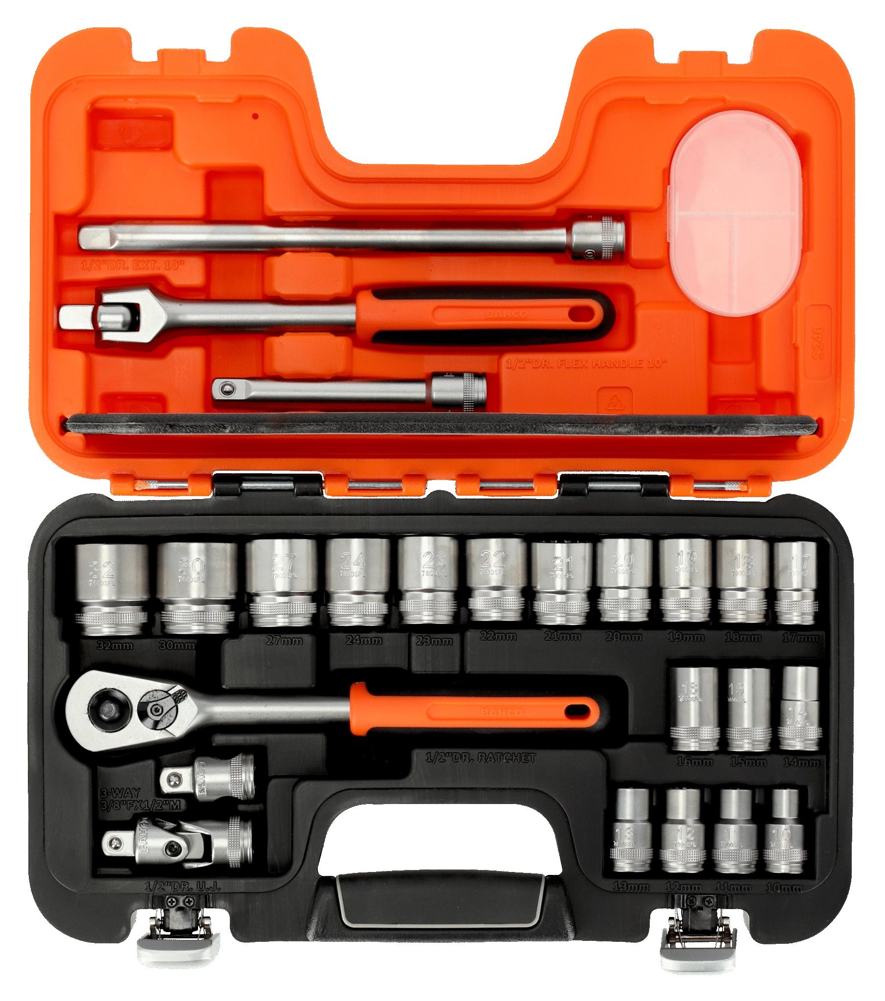 Værktøjssæt Bahco S240-SPL; 1/2''; 24 stk.