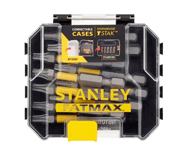 Skruetrækker Bit Tilbehørssæt Stanley STA88575-XJ; T25x50 mm; 10 stk.