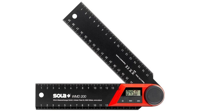 Digital vinkel måler Sola WMD200; 200 mm