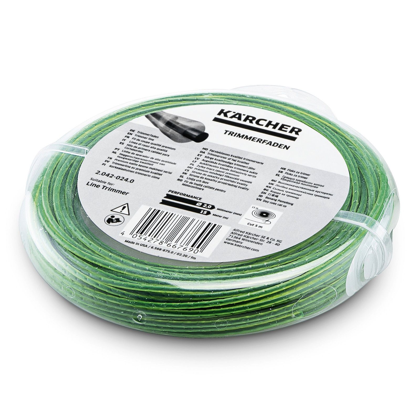 Trimmertråd Karcher 2.042-024.0; 2 mm; 15 m