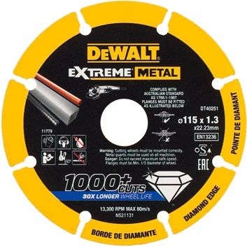 Diamantskæreskive DeWalt DT40251-QZ; 115x22,23x1,3 mm