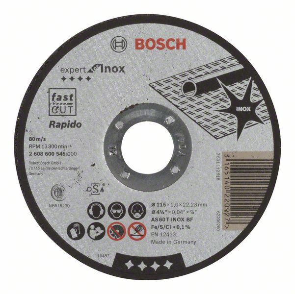 Skæreskive Bosch AS 60 T INOX BF; 115x1 mm