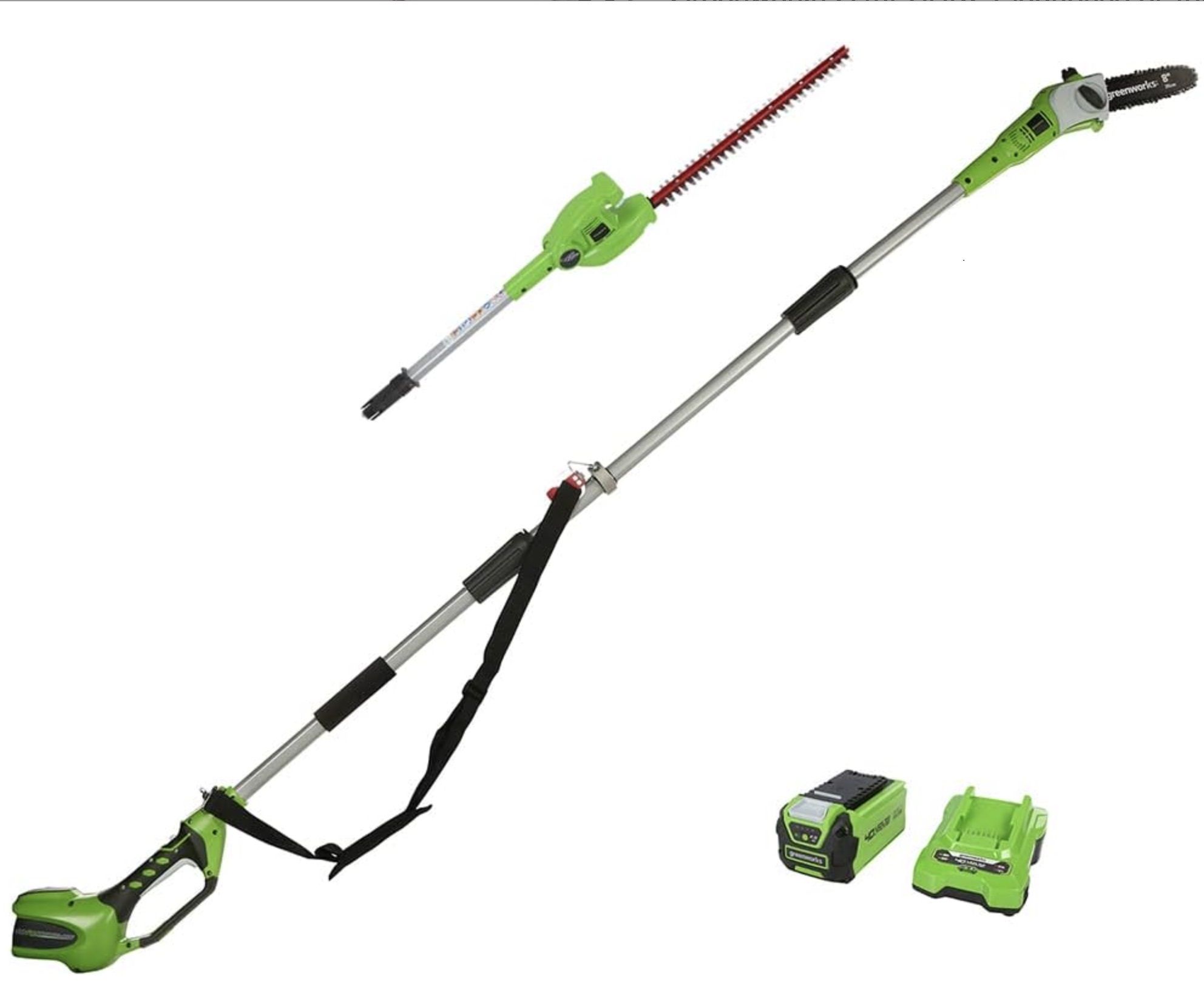 Multifunktionelt haveværktøj Greenworks GD40PSHK4; 40 V; 1x4,0 Ah batt.