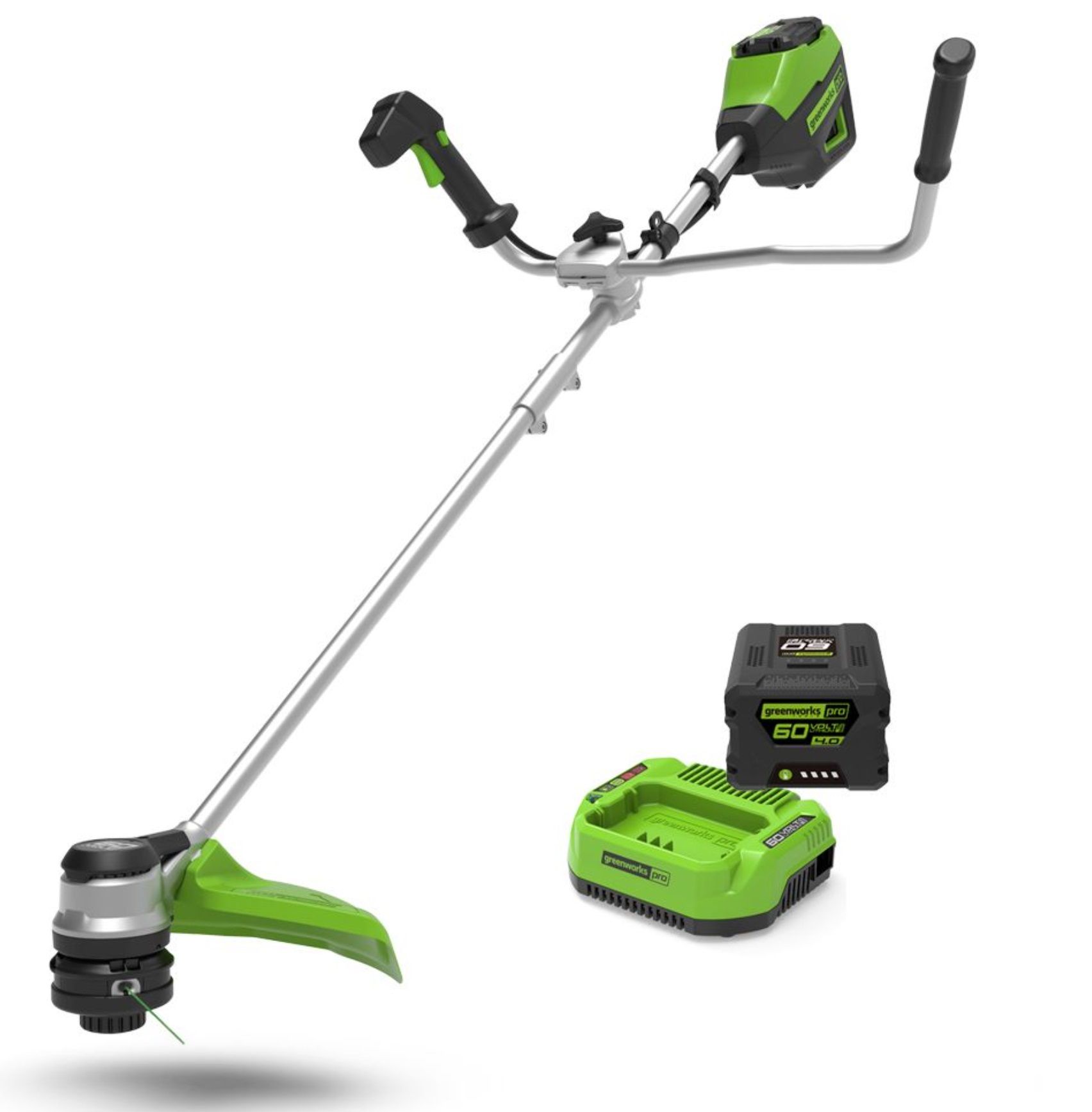 Græstrimmer Greenworks GD60BCBK4; 60 V; 1x4,0 Ah batt.