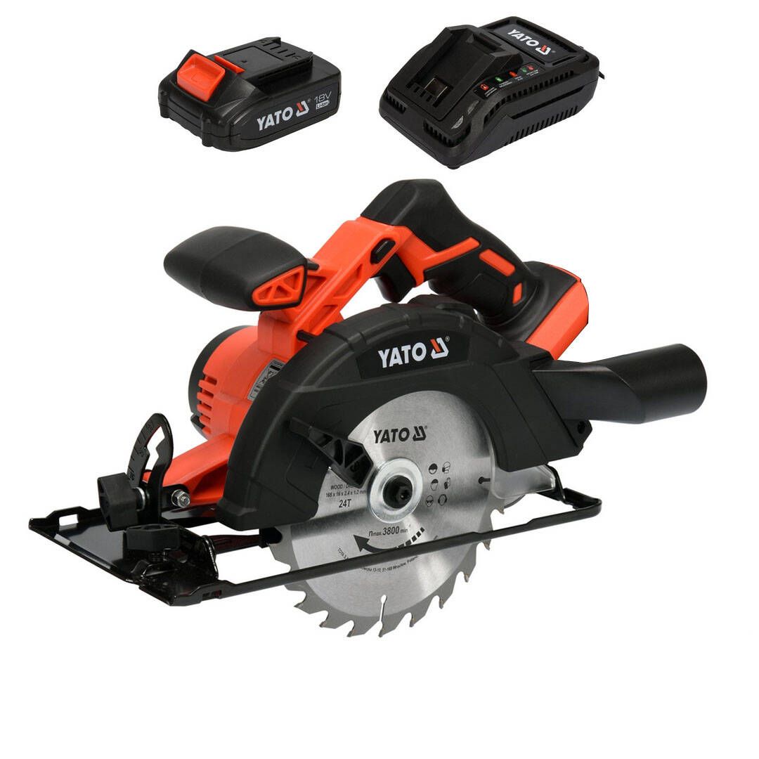 Batteridrevet rundsav Yato YT-82810; 18 V; 1x2,0 Ah batt.