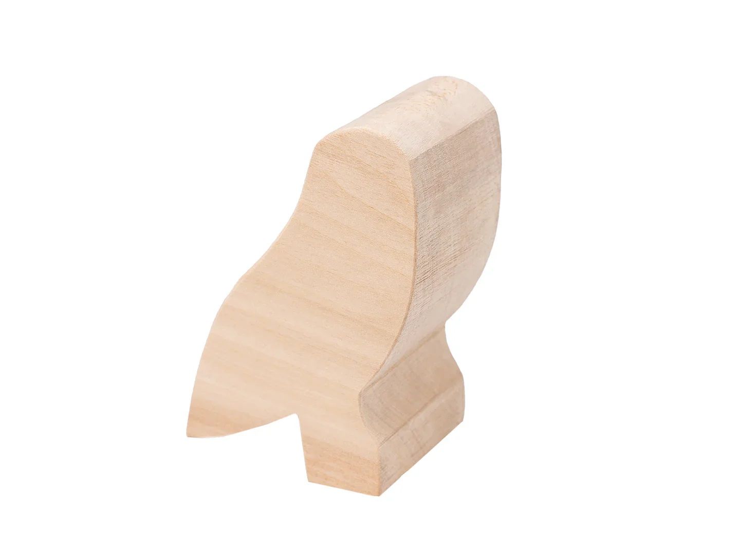 Træplade - skabelon BeaverCraft Bird Owl; 100x70x50 mm; til udskæring