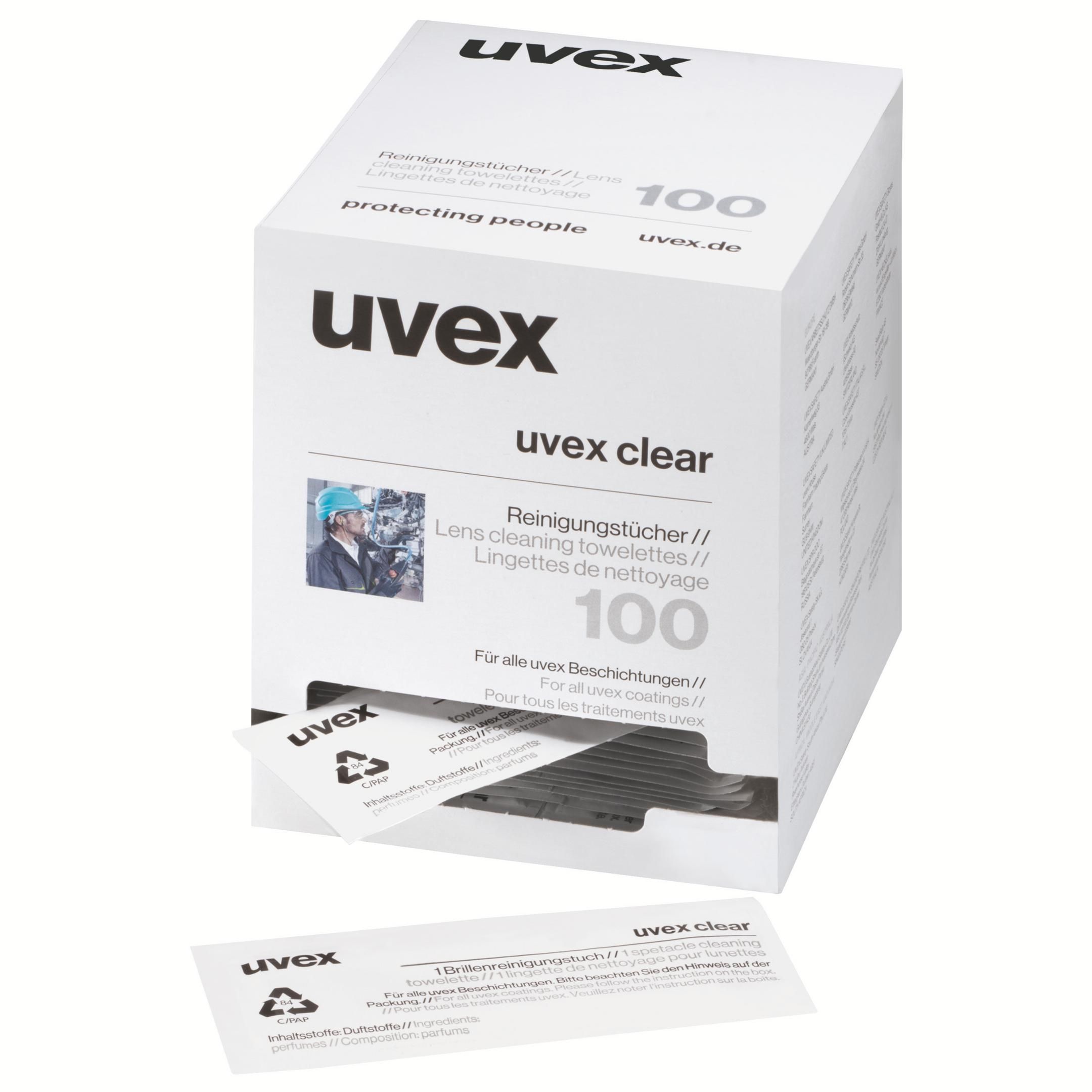 Rengøringsservietter UVEX 9963005; til briller; 100 stk