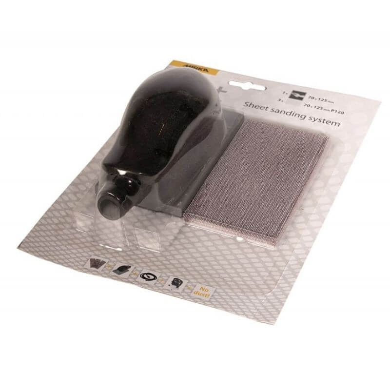 Slibeblok Mirka 8391402311; 70x125 mm + Slibegitter; P120; 3 stk.