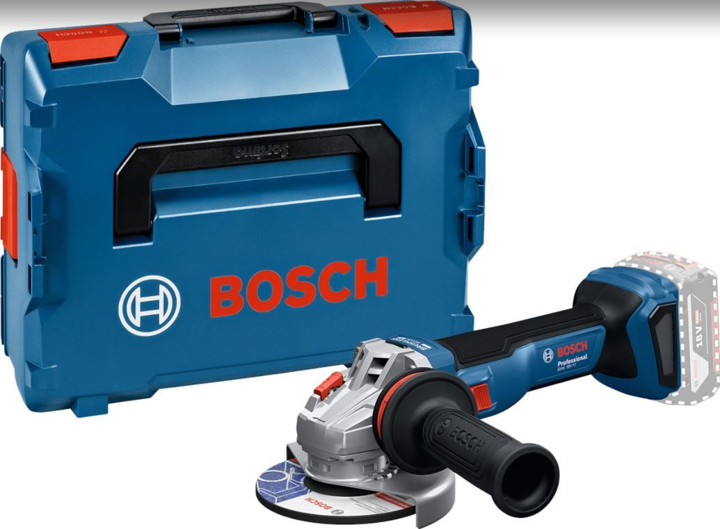 Akku vinkelsliber Bosch GWS 18V-11 Professional; 125 mm; 18 V (uden batteri og oplader) + L-BOXX 136