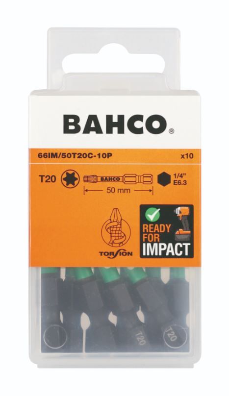 Impuls-drejemundstykke Bahco 66IM/50T20C-10P; T20; 50 mm; 10 stk.