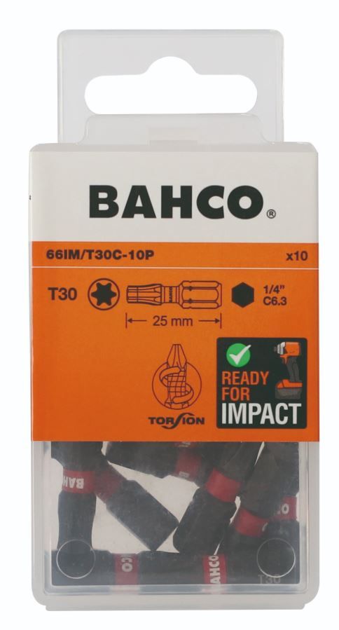 Impuls-drejemundstykke Bahco 66IM/T30C-10P; T30; 25 mm; 10 stk.