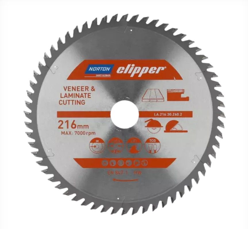 Rundsavsklinge til laminat  Norton 70184608141; 160x20 mm; Z48