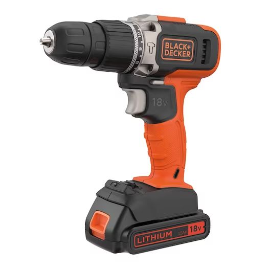 Slagboremaskine Black & Decker BCD003C1-QW; 18 V; 1x1,5 Ah batteri + lader