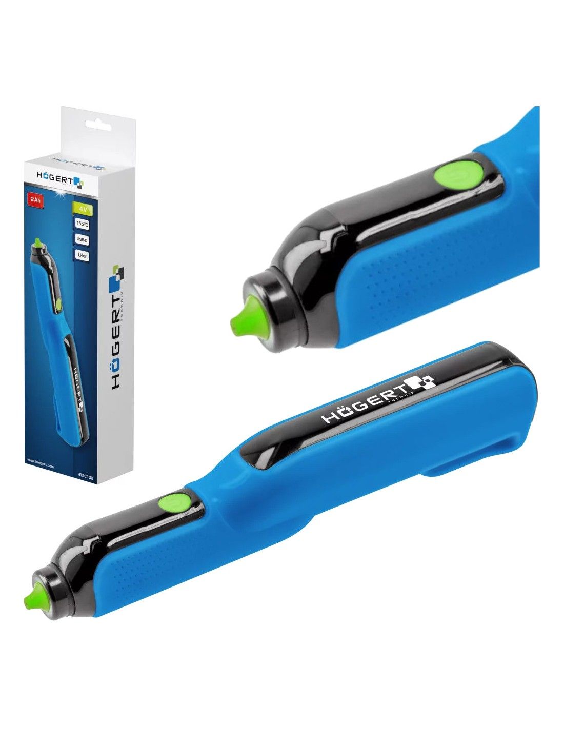 Batteridrevet limpistol Hogert HT2C102; 4 V; 1x2,0 Ah batt.