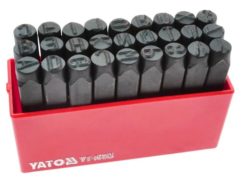 Bogstav sæt Yato YT-6863; 8 mm; 27 stk.