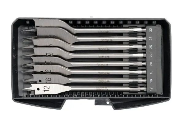 Flatbit sæt til træ Yato YT-3259; 12-32 mm; 8 stk.