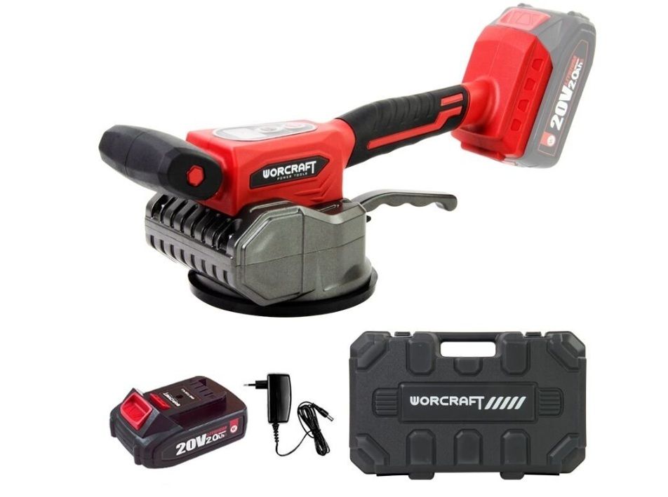 Vibrerende sugekop / fliseholder Worcraft CTTS20LiM; 20 V; 1x2,0 Ah batt.
