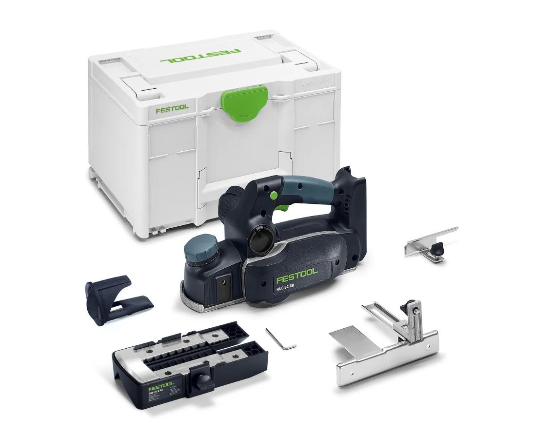 Akku høvl Festool HLC 82 EB-Basic-Set; 18 V (uden batteri og oplader)