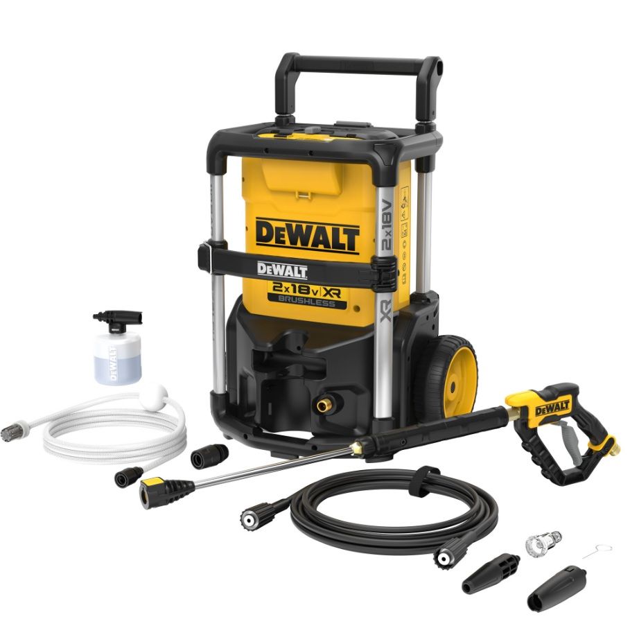 Højtryksrenser DeWalt DCMPW1600N; 2x18 V (uden batteri og oplader)