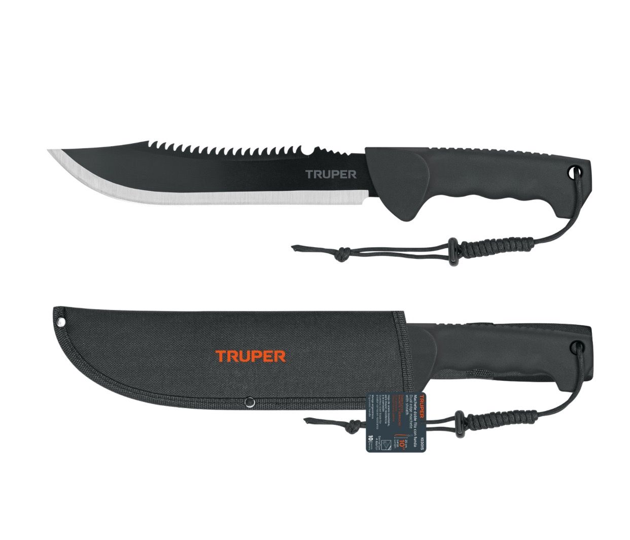 Fast baldes kniv med hylster Truper MACH-10X; 250 mm