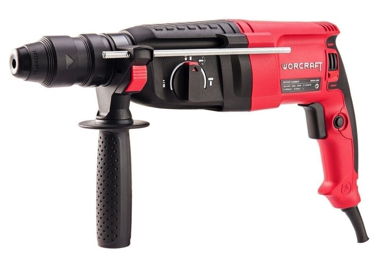 Borehammer Worcraft RH0926D; 900 W; 3,2 J; SDS-plus; med tilbehør