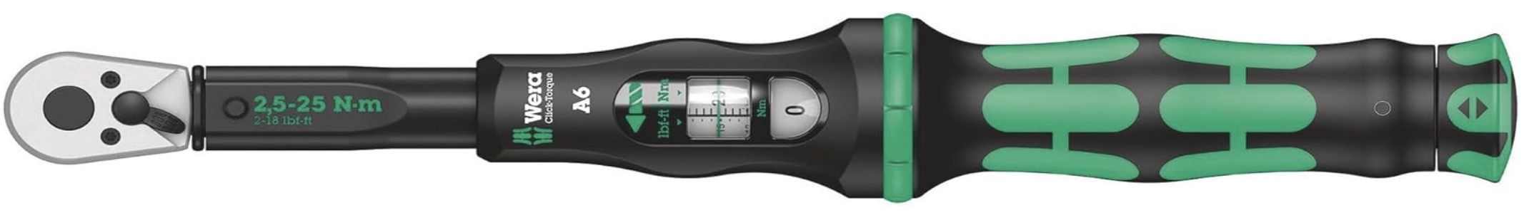Momentnøgle Wera Click-Torque A 6; 1/4''; 2,5-25 Nm