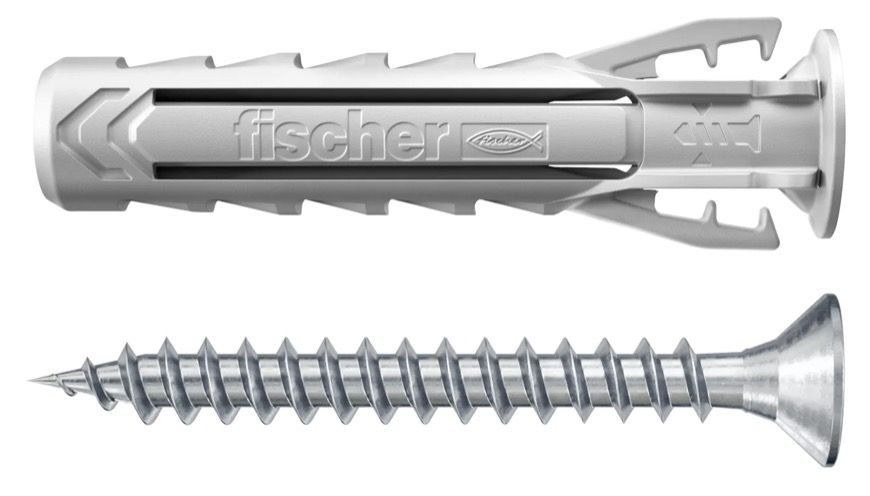 Dyvel med skrue Fischer SX Plus S; 5,0x25 mm; 20 stk.