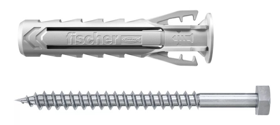Dyvel med skrue Fischer SX Plus S; 12x60 mm; 3 stk.