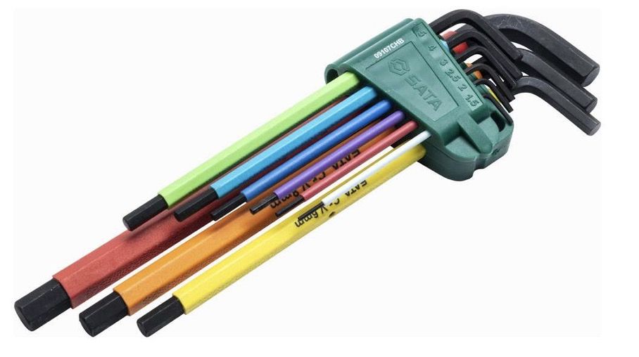 Sekskantnøgle sæt Sata ST09107CHBSJ; 9 stk.