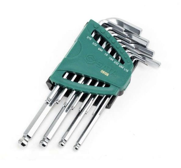 Sekskantnøgle sæt Sata S09106; 12 stk.