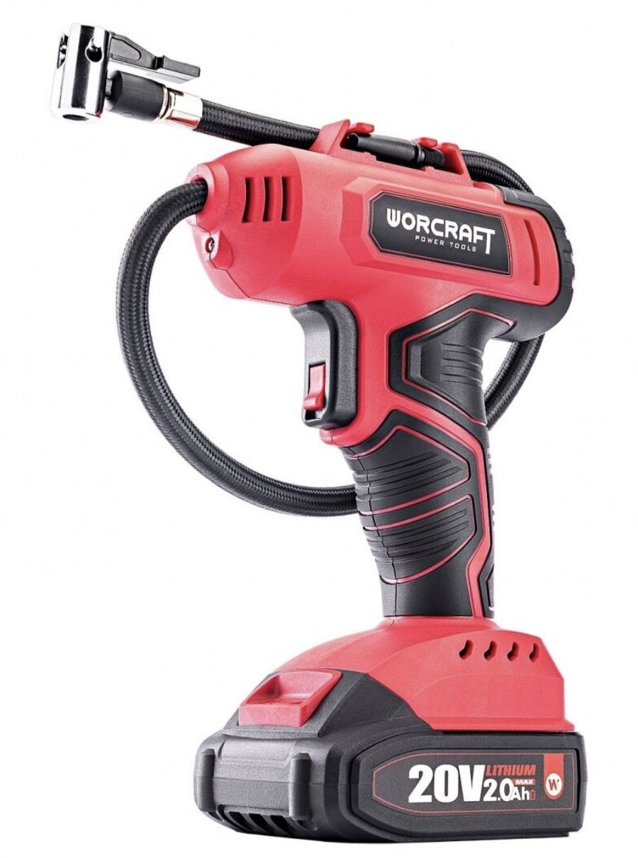 Trådløs luftpumpe Worcraft CAC-S20LiG; 20 V; 1x4,0 Ah batt.