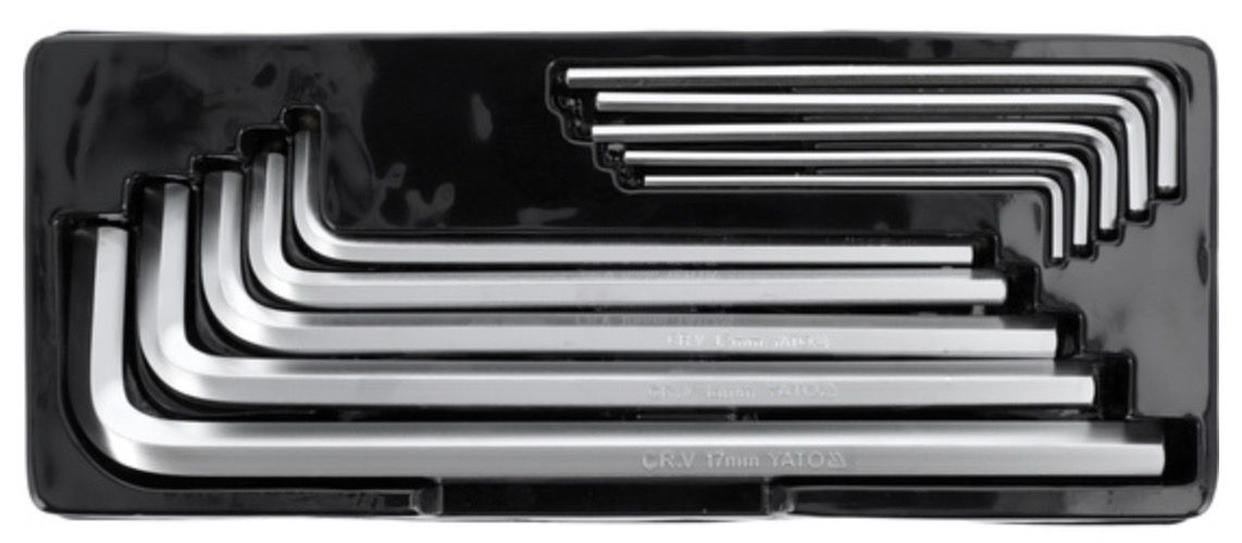 Sekskantnøgle sæt Yato YT-0519; 3-17 mm; 10 stk.