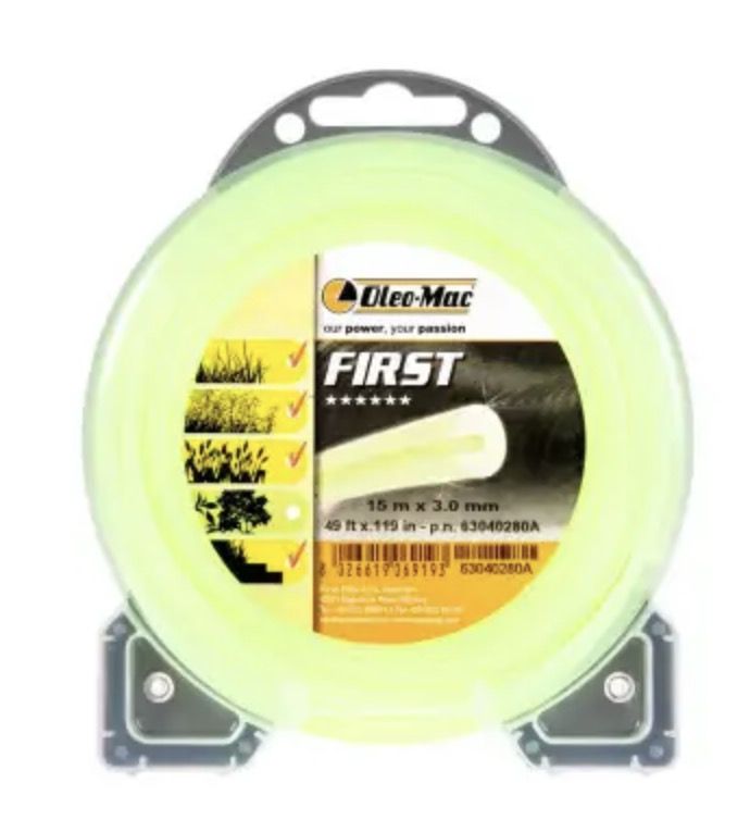 Trimmertråd Oleo-Mac 63040280A; 3,0 mm/15 m