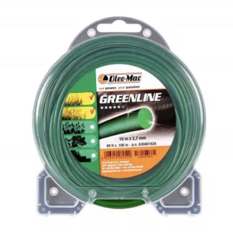 Trimmertråd Oleo-Mac 63040182A; 2,7 mm/15 m
