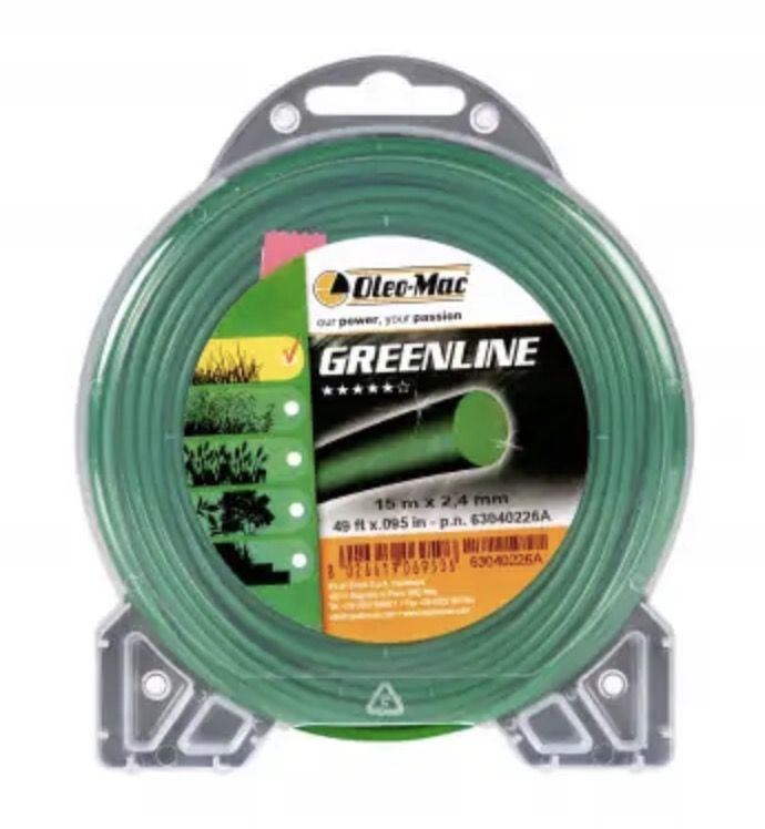 Trimmertråd Oleo-Mac 63040226A; 2,4 mm/15 m
