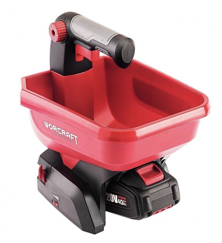 Gødningsspreder Worcraft CHSPS20Li; 3,6 l; 20 V; 1x4,0 Ah batt.