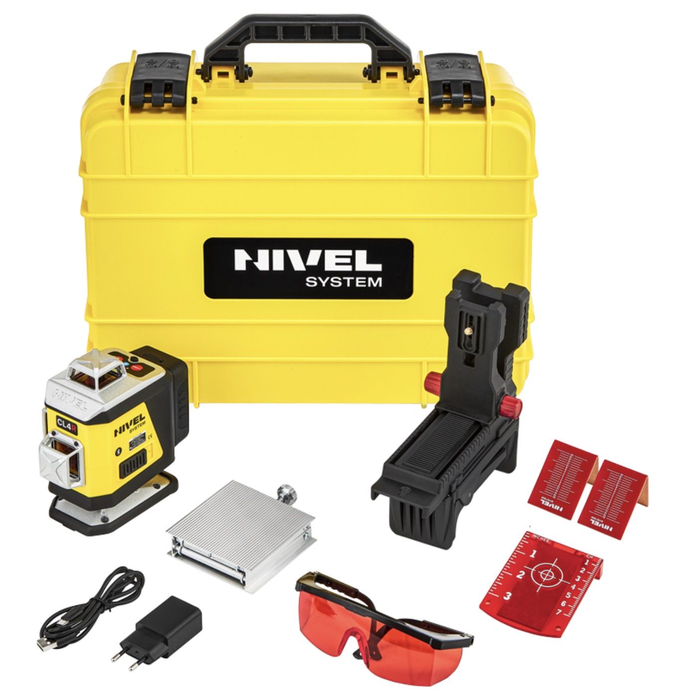 Selvnivellerende krydslinjelaser Nivel System CL4R + tilbehør