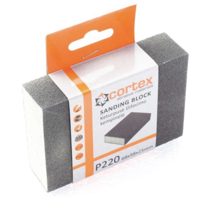 Slibesvamp Cortex 14421; 98x68x25 mm; P220