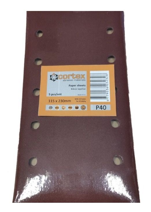 Sandpapir Cortex 31420; 115x230 mm; P150; 5 stk.
