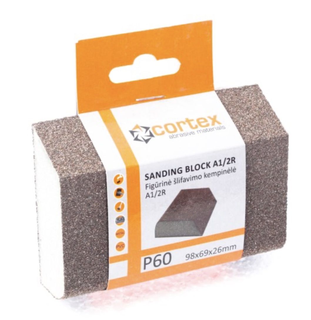 Slibesvamp Cortex 14422; 98x69x26 mm; P60