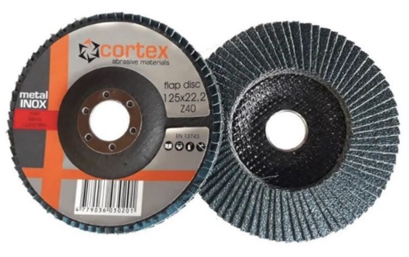 Fanformet slibeskive Cortex 14010; 125x22,2 mm; P40