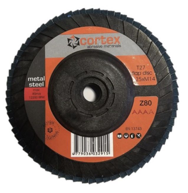 Fanformet slibeskive Cortex 30916; 125 mm; P80