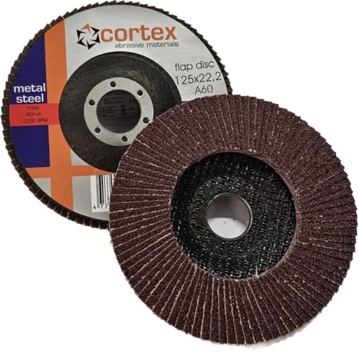 Fanformet slibeskive Cortex 30910; 125x22,2 mm; P60