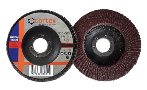 Fanformet slibeskive Cortex 14001; 115x22 mm; P60