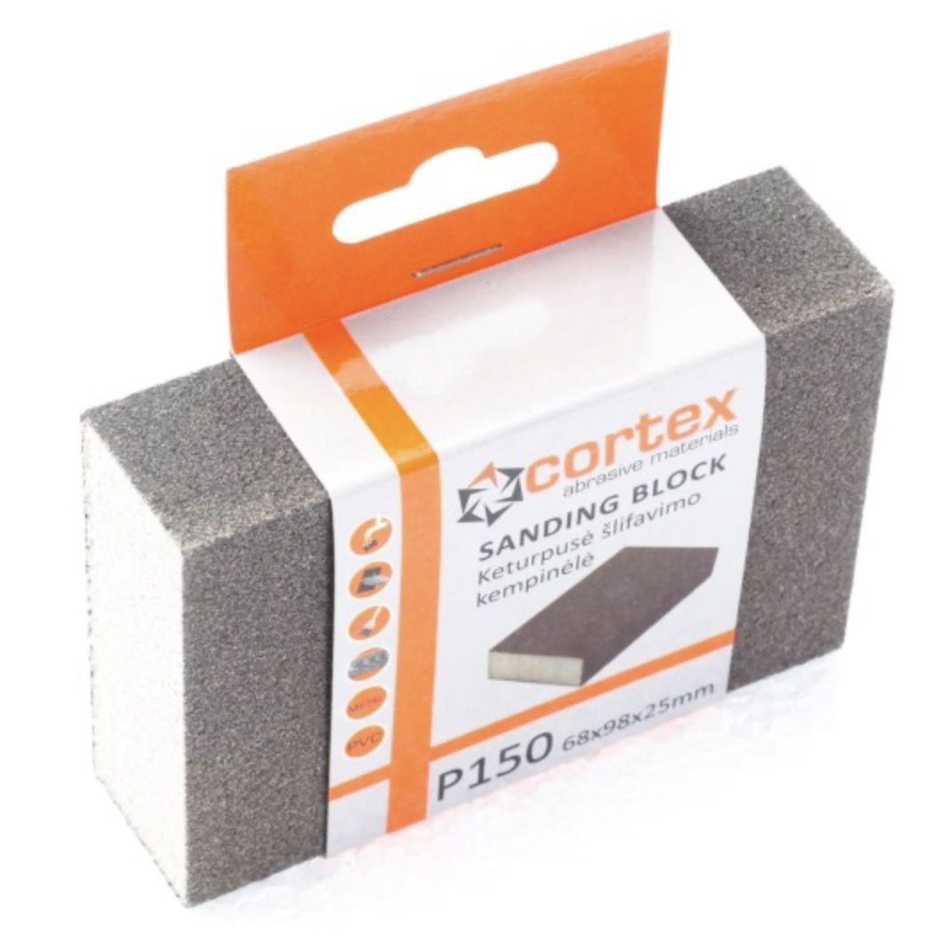 Slibesvamp Cortex 14419; 98x68x25 mm; P150