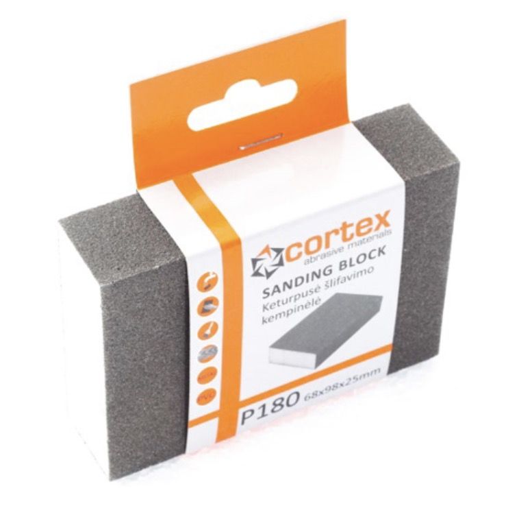 Slibesvamp Cortex 14420; 98x68x25 mm; P180