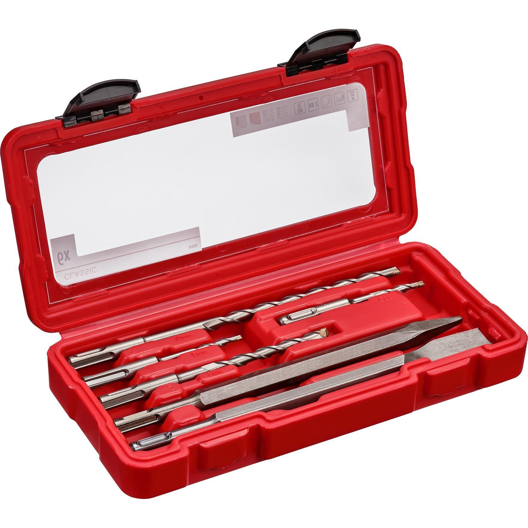 Bor- og mejselsæt Einhell 49109166; SDS-plus; 6 stk.