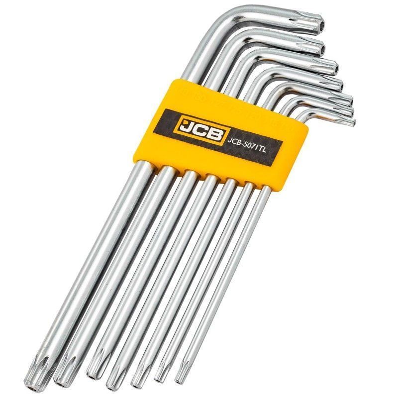 Fastnøkkelsett JCB 5071TL; TORX; T10H-T40H; 7 stk.